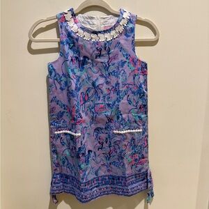 Lilly Pulitzer Elephant Tropical Print Sleeveless Shift dress size 10(girls)